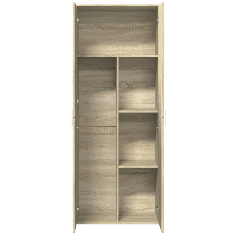 Produktbild för Högskåp sonoma-ek 70x35x180 cm konstruerat trä