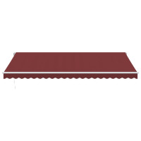 Produktbild för Markis manuellt infällbar vinröd 500x300 cm