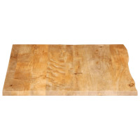 Produktbild för Bordsskiva 100x80x2,5 cm levande kant massivt mangoträ