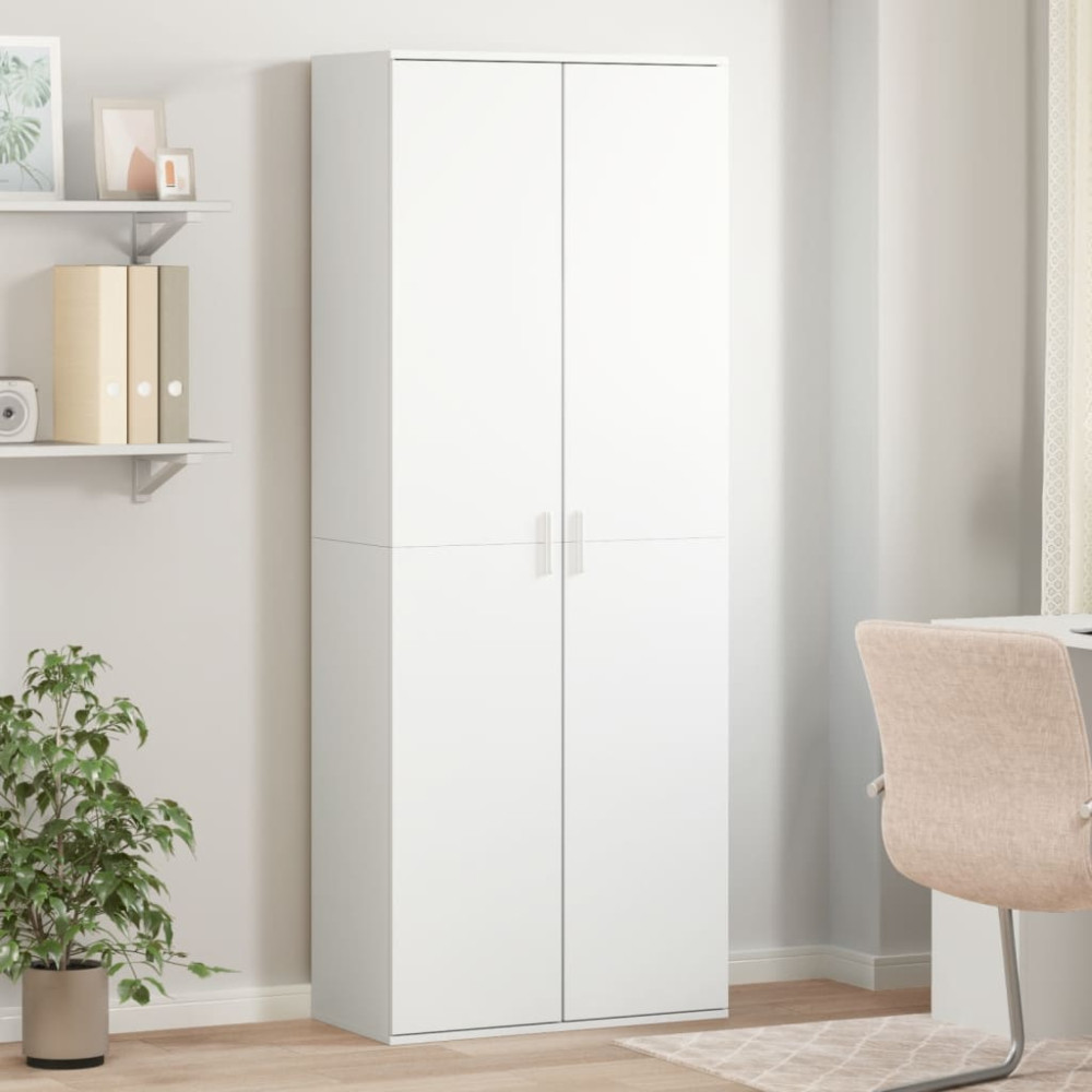 Produktbild för Högskåp vit 70x35x180 cm konstruerat trä