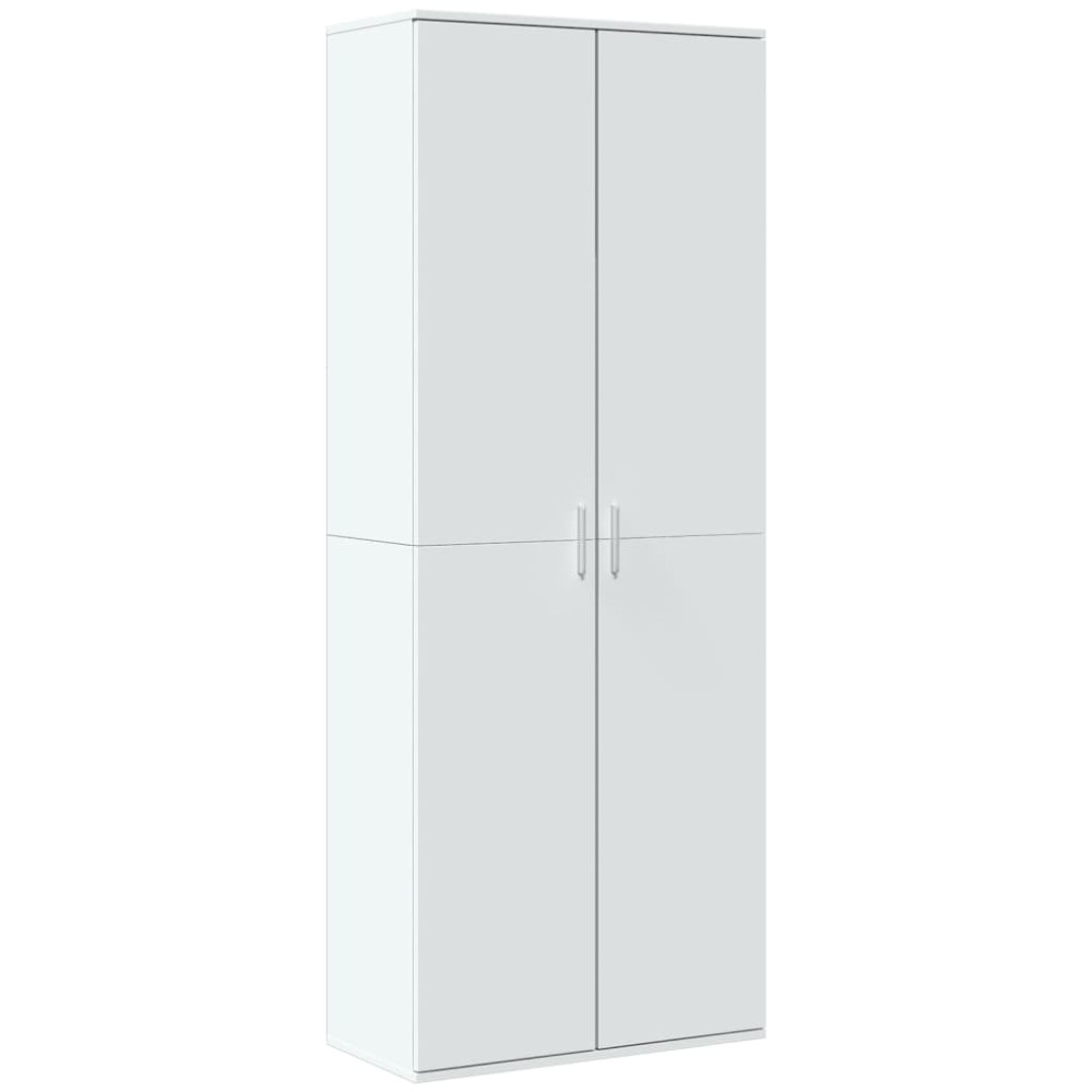 Produktbild för Högskåp vit 70x35x180 cm konstruerat trä