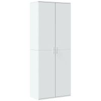 Produktbild för Högskåp vit 70x35x180 cm konstruerat trä