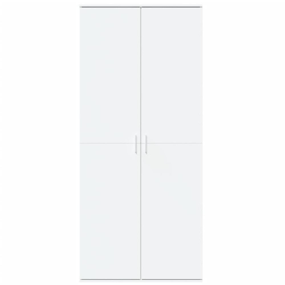 Produktbild för Högskåp vit 80x35x180 cm konstruerat trä