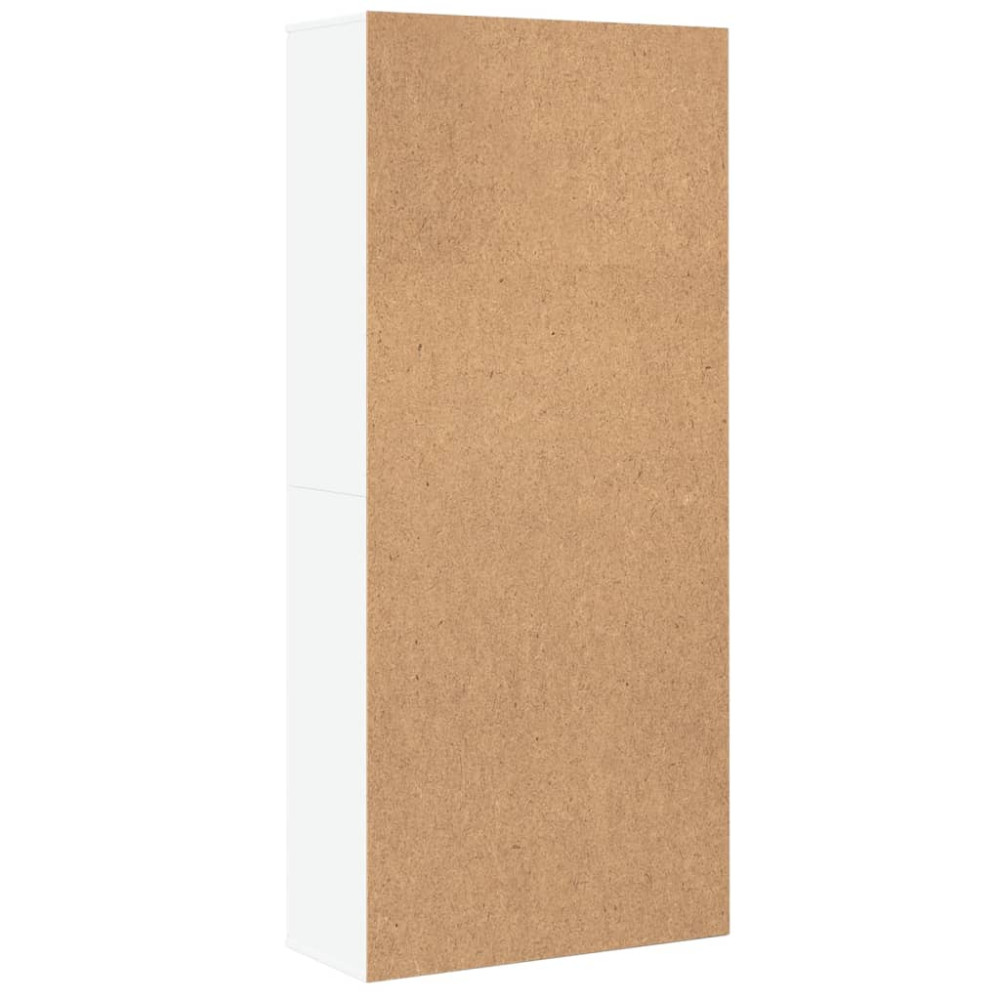 Produktbild för Högskåp vit 80x35x180 cm konstruerat trä