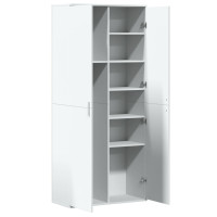 Produktbild för Högskåp vit 80x35x180 cm konstruerat trä