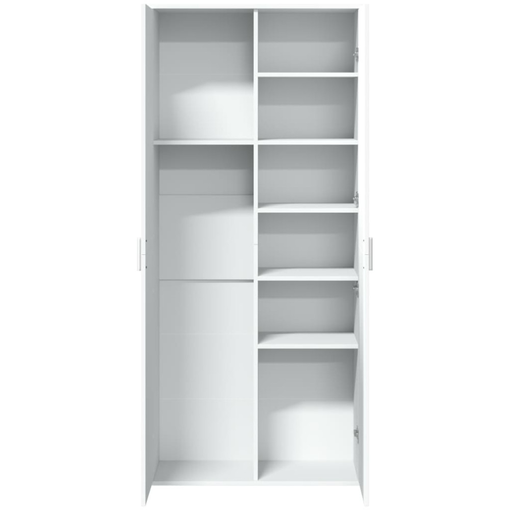 Produktbild för Högskåp vit 80x35x180 cm konstruerat trä