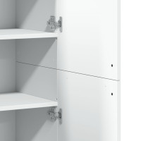 Produktbild för Högskåp vit 80x35x180 cm konstruerat trä