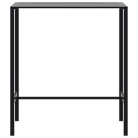 Produktbild för Barbord svart 100x50x110 cm pulverlackerat stål