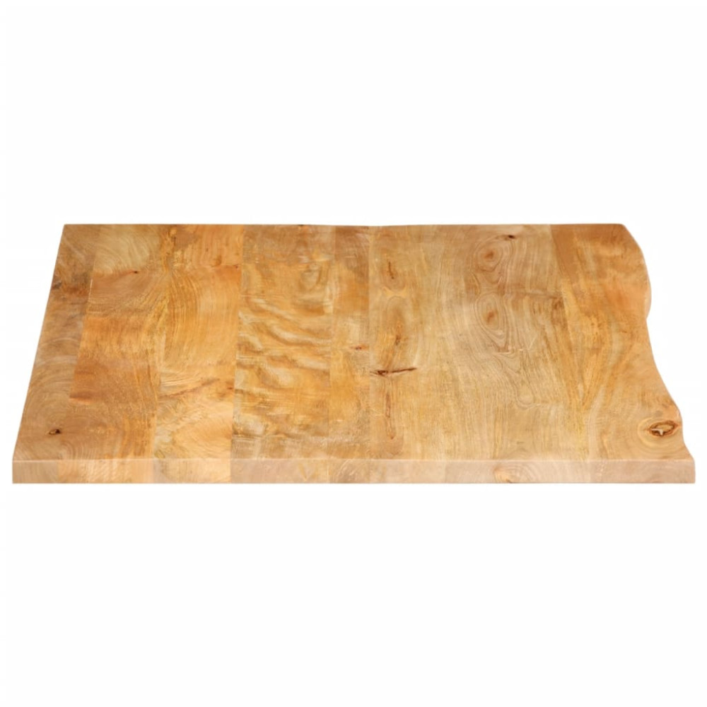 Produktbild för Bordsskiva 100x80x3,8 cm levande kant massivt mangoträ