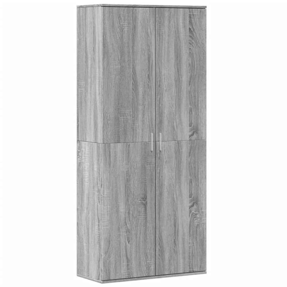 Produktbild för Högskåp grå sonoma 80x35x180 cm konstruerat trä