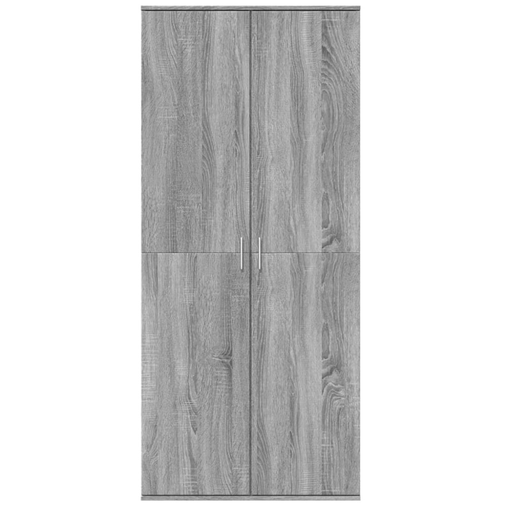 Produktbild för Högskåp grå sonoma 80x35x180 cm konstruerat trä