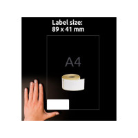 Produktbild för Namnskylt AVERY 41x89mm 200/fp