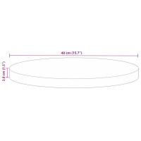 Produktbild för Bordsskiva Ø 40x3,8 cm rund massivt återvunnet trä