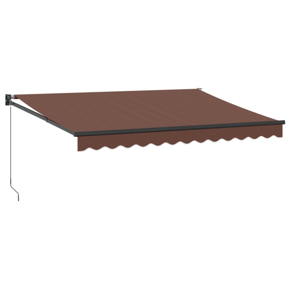 Produktbild för Markis manuellt infällbar 350x250 cm brun