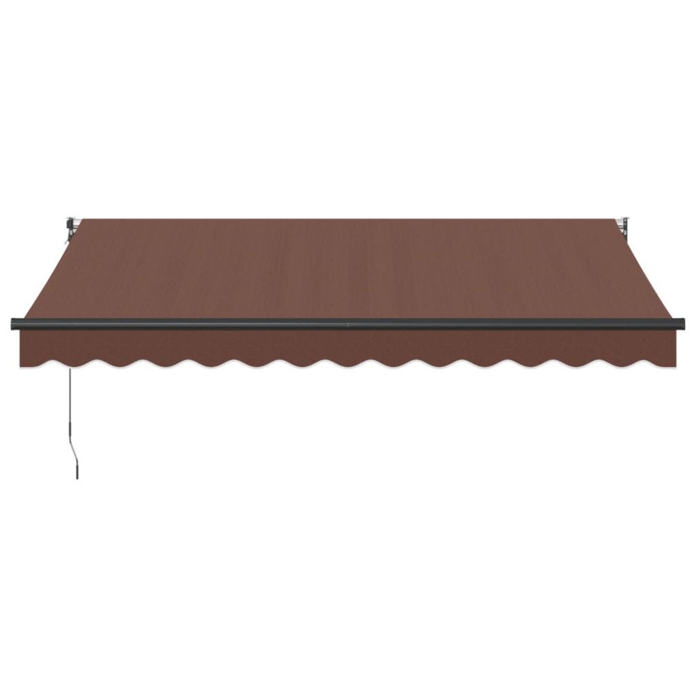 Produktbild för Markis manuellt infällbar 350x250 cm brun