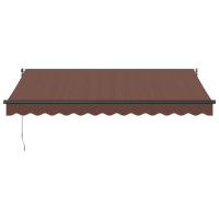 Produktbild för Markis manuellt infällbar 350x250 cm brun