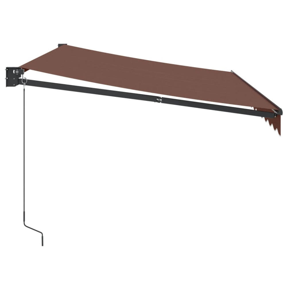 Produktbild för Markis manuellt infällbar 350x250 cm brun