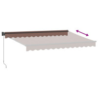Produktbild för Markis manuellt infällbar 350x250 cm brun