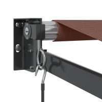 Produktbild för Markis manuellt infällbar 350x250 cm brun