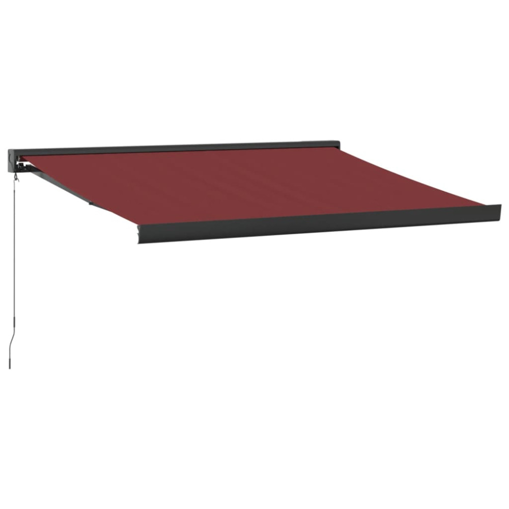 Produktbild för Markis manuellt infällbar vinröd 350x250 cm