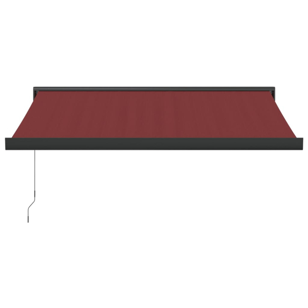 Produktbild för Markis manuellt infällbar vinröd 350x250 cm