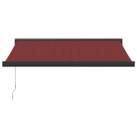 Produktbild för Markis manuellt infällbar vinröd 350x250 cm
