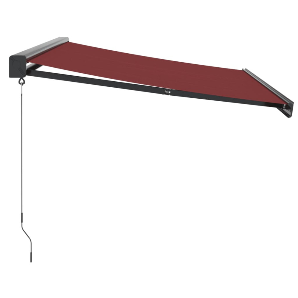 Produktbild för Markis manuellt infällbar vinröd 350x250 cm