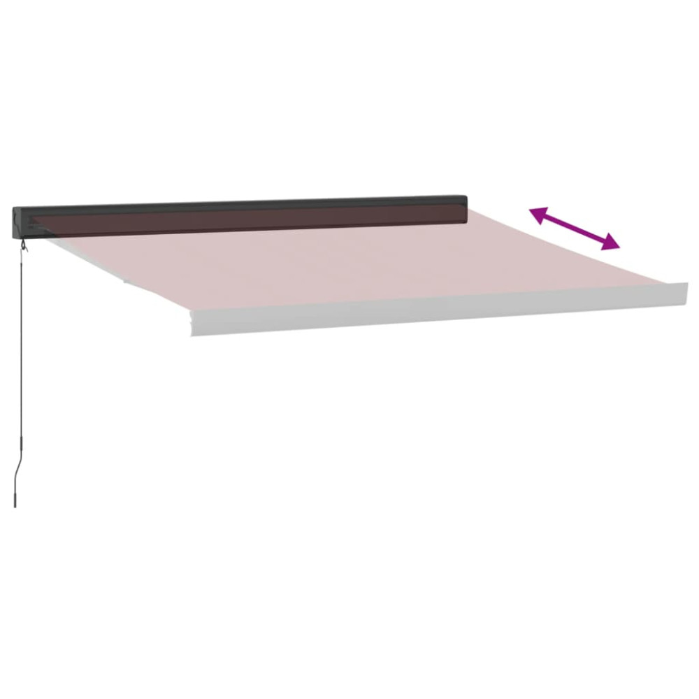 Produktbild för Markis manuellt infällbar vinröd 350x250 cm