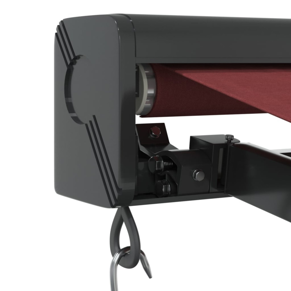 Produktbild för Markis manuellt infällbar vinröd 350x250 cm