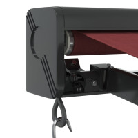 Produktbild för Markis manuellt infällbar vinröd 350x250 cm