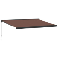 Produktbild för Markis manuellt infällbar 400x300 cm brun