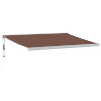 Produktbild för Markis automatiskt infällbar 450x300 cm brun