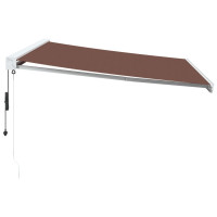 Produktbild för Markis automatiskt infällbar 450x300 cm brun