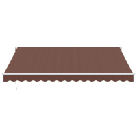 Produktbild för Markis automatiskt infällbar brun 400x300 cm