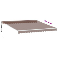 Produktbild för Markis automatiskt infällbar brun 400x300 cm