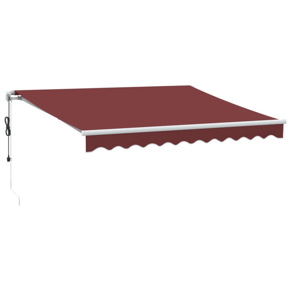Produktbild för Markis automatiskt infällbar vinröd 300x250 cm