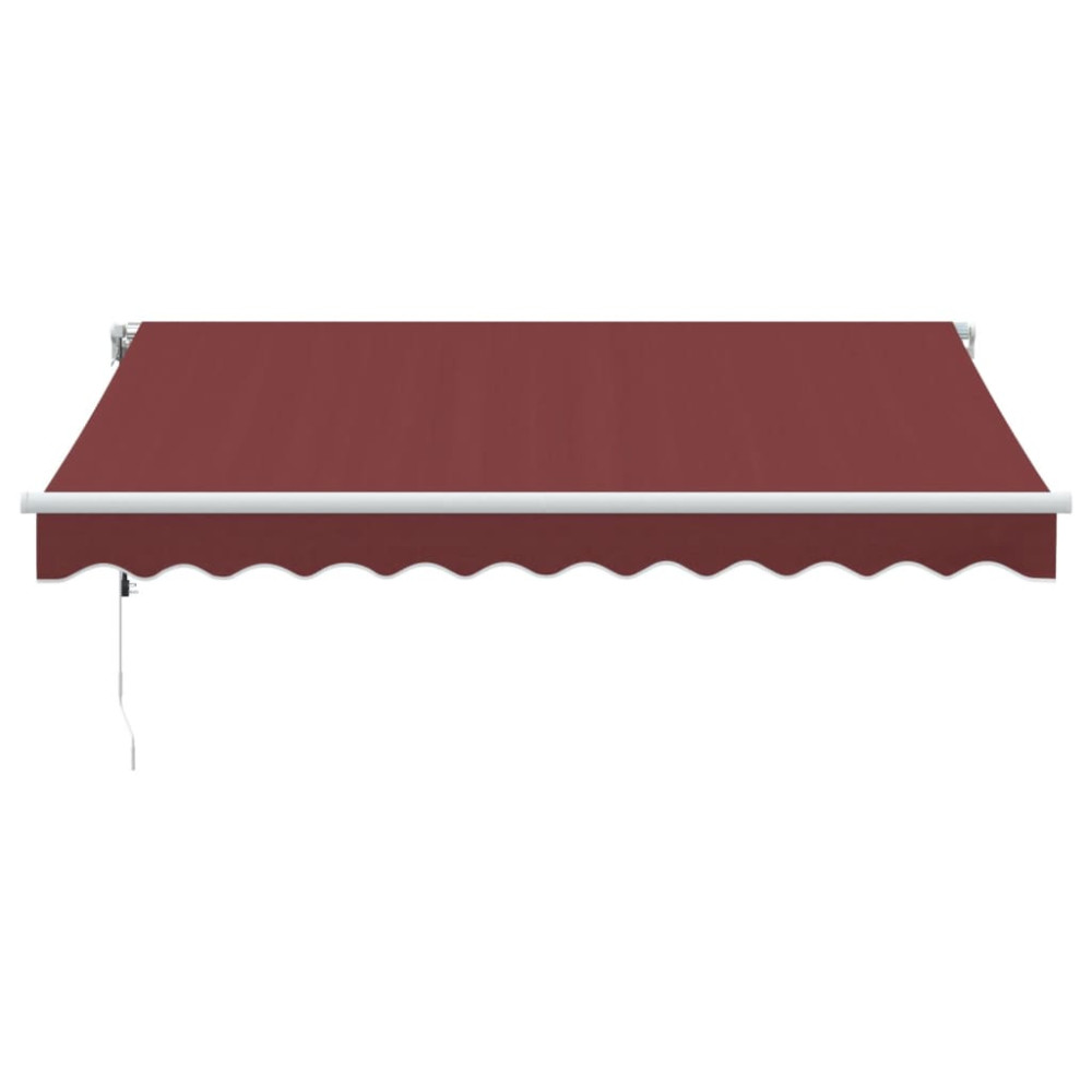 Produktbild för Markis automatiskt infällbar vinröd 300x250 cm