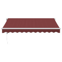 Produktbild för Markis automatiskt infällbar vinröd 300x250 cm