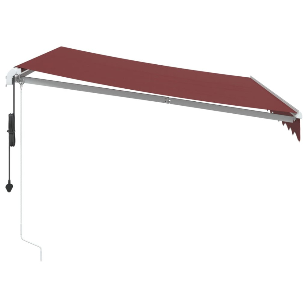 Produktbild för Markis automatiskt infällbar vinröd 300x250 cm