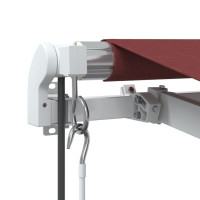 Produktbild för Markis automatiskt infällbar vinröd 300x250 cm