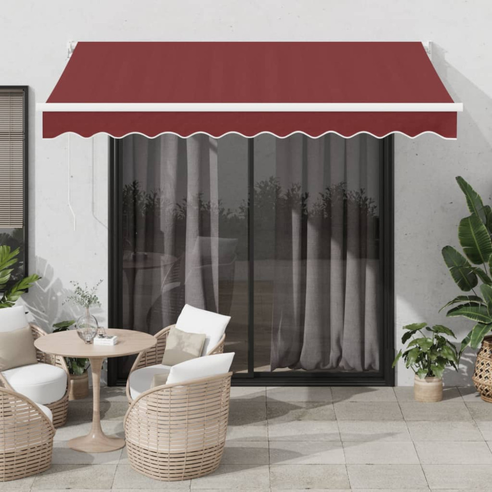 Produktbild för Markis manuellt infällbar vinröd 300x250 cm