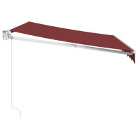 Produktbild för Markis manuellt infällbar vinröd 300x250 cm