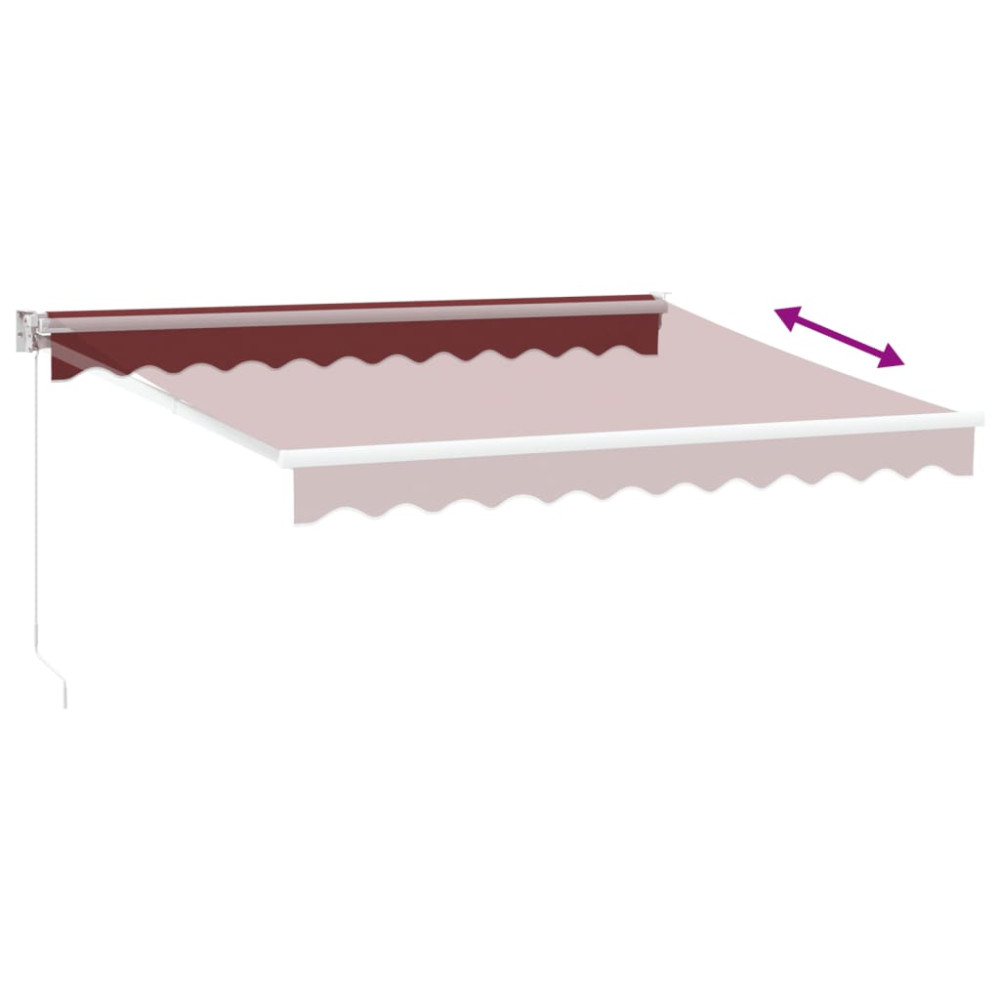 Produktbild för Markis manuellt infällbar vinröd 300x250 cm