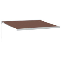 Produktbild för Markis manuellt infällbar 450x300 cm brun