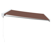 Produktbild för Markis manuellt infällbar 450x300 cm brun