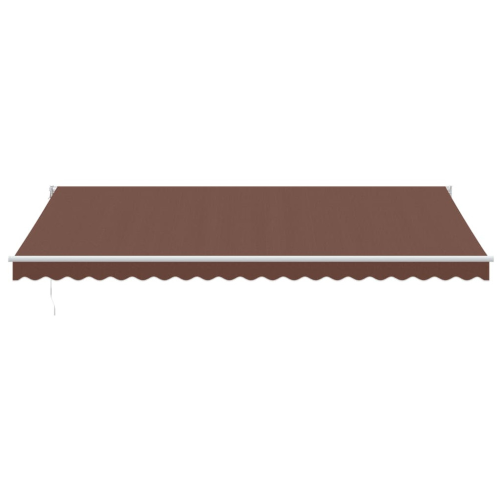Produktbild för Markis manuellt infällbar 500x300 cm brun