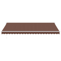Produktbild för Markis manuellt infällbar 500x300 cm brun