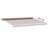 Produktbild för Markis manuellt infällbar 500x300 cm brun