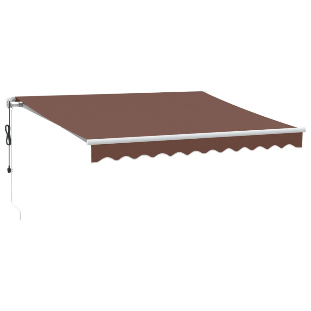Produktbild för Markis automatiskt infällbar brun 300x250 cm