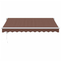 Produktbild för Markis automatiskt infällbar brun 300x250 cm